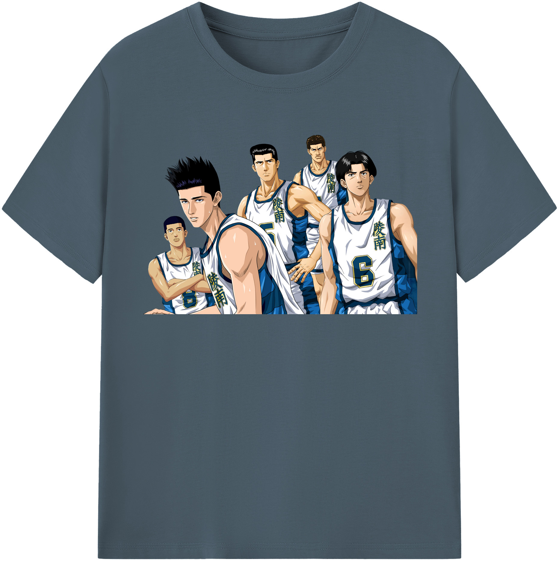 SLAM DUNK／スラムダンク 綿100％半袖Tシャツ（フロントプリント）